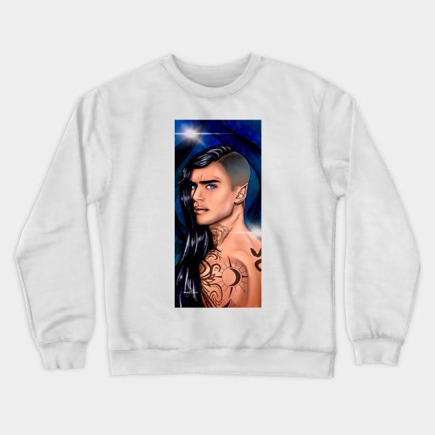 Ruhn Danaan, Crown Prince of the Valbaran Fae Crewneck Sweatshirt by Whettpaint